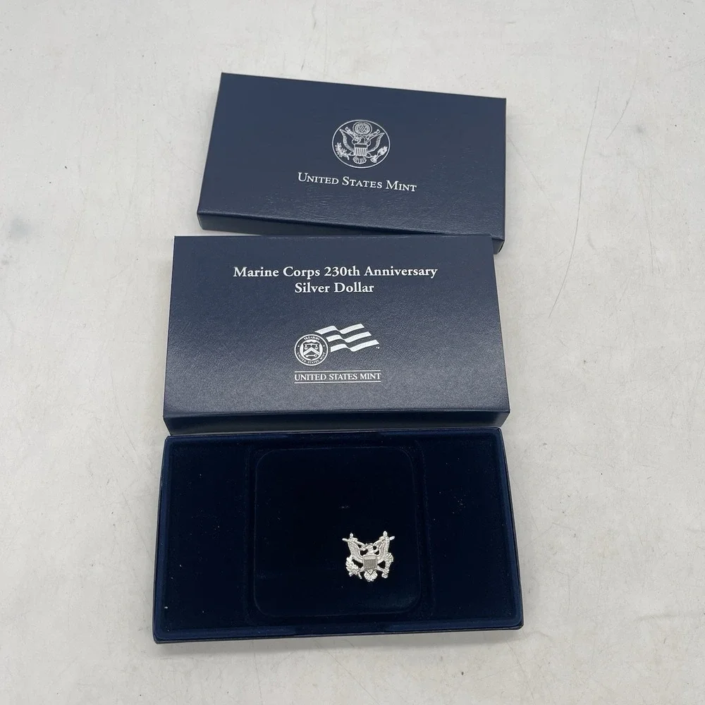 2005 Marine Corps 230th Anniversary Proof Silver Dollar - OGP - FREE SHIPPING!